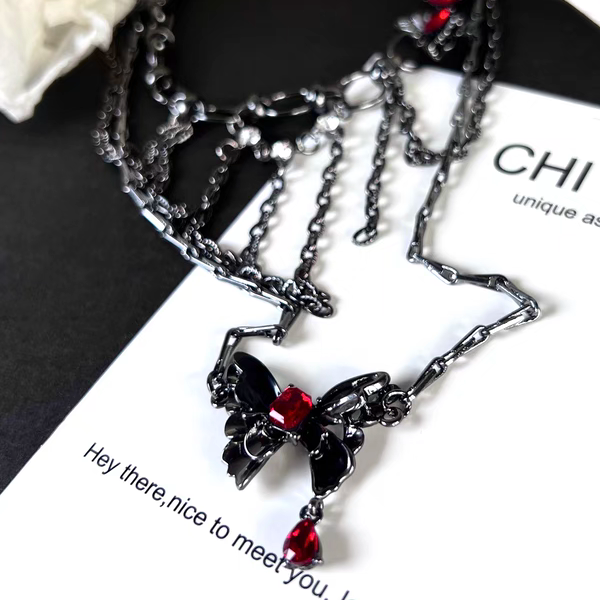"Nightmare Dark Butterfly" Gothic Necklace