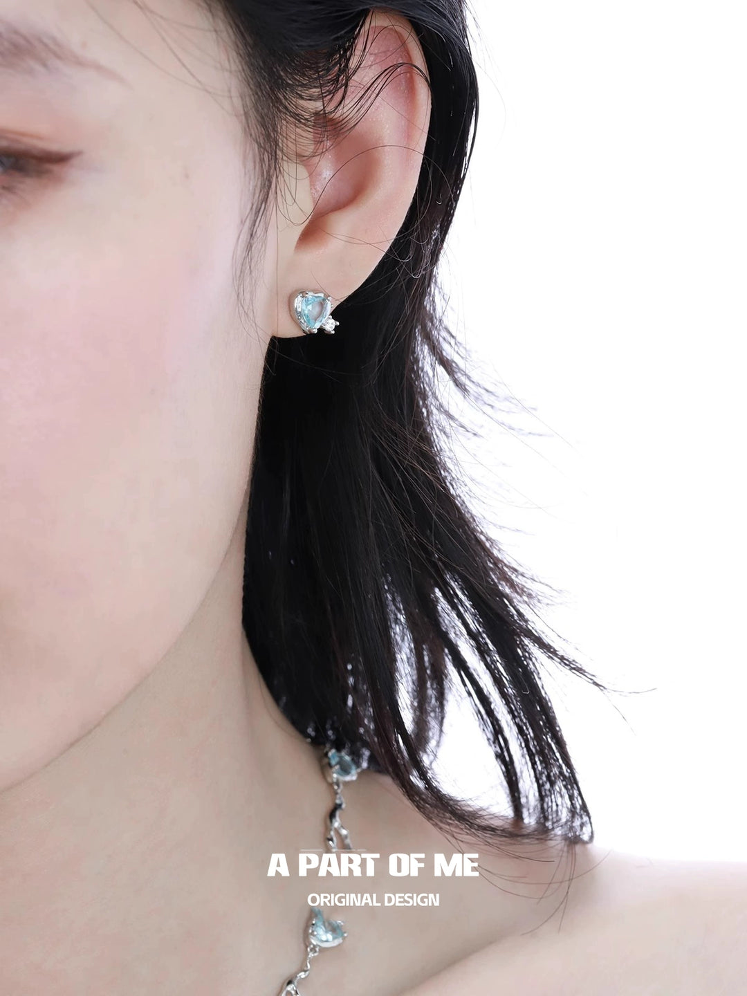 Dopamine Blue Love Earrings