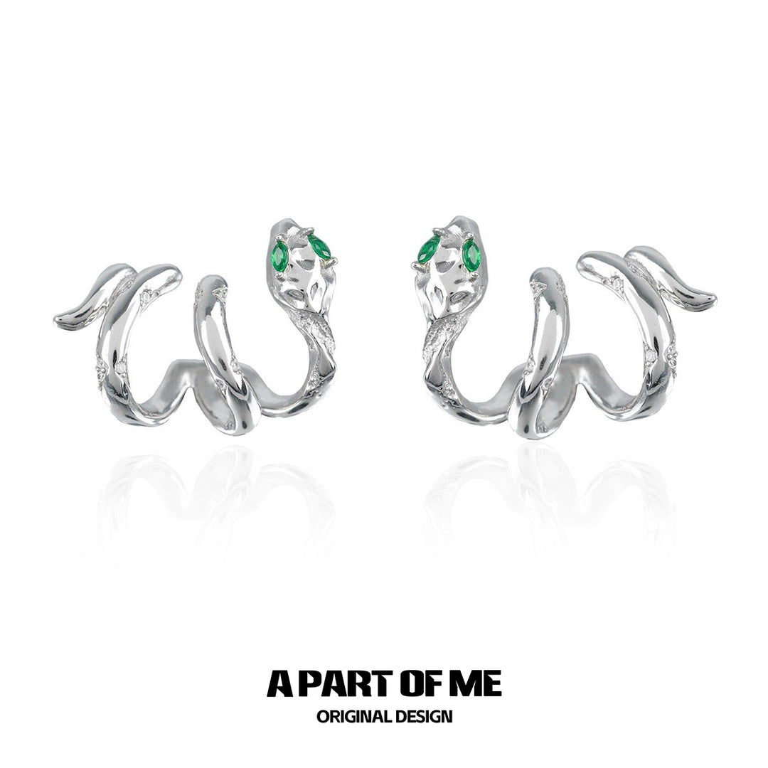 Slytherin Snake Wrap Earrings