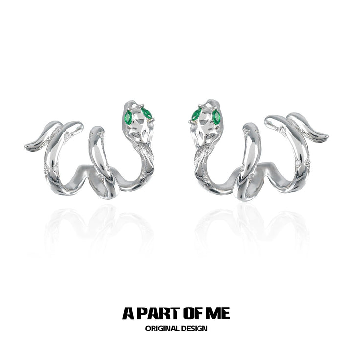 Slytherin Snake Wrap Earrings
