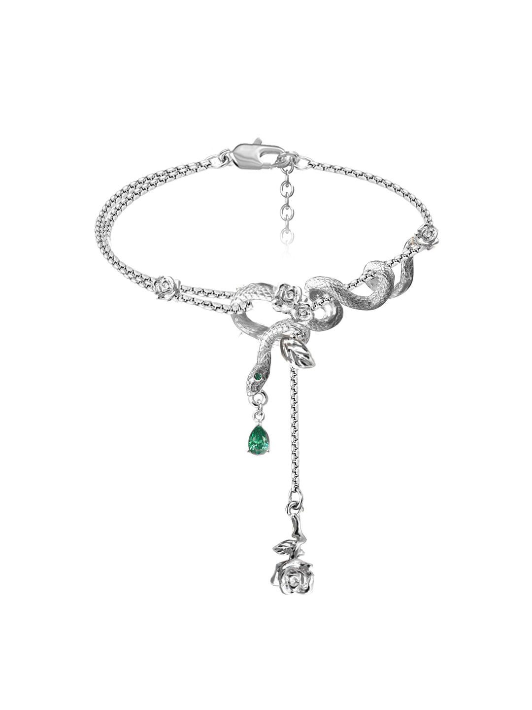 Rose & Snake Contrast Bracelet