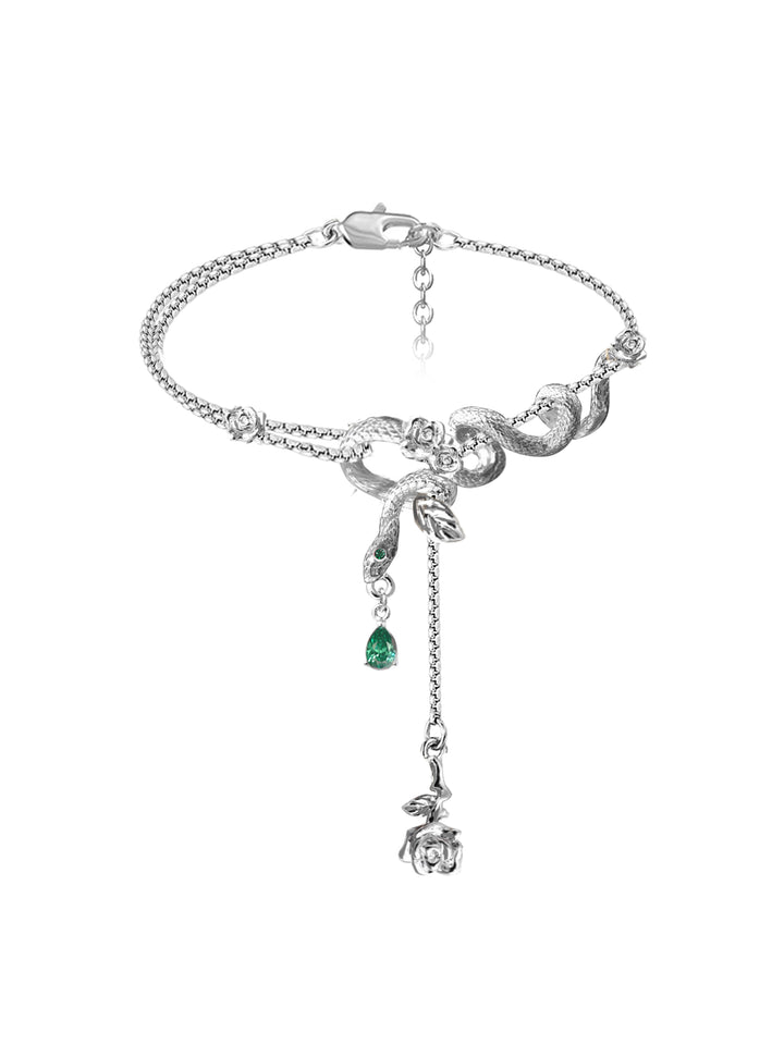Rose & Snake Contrast Bracelet