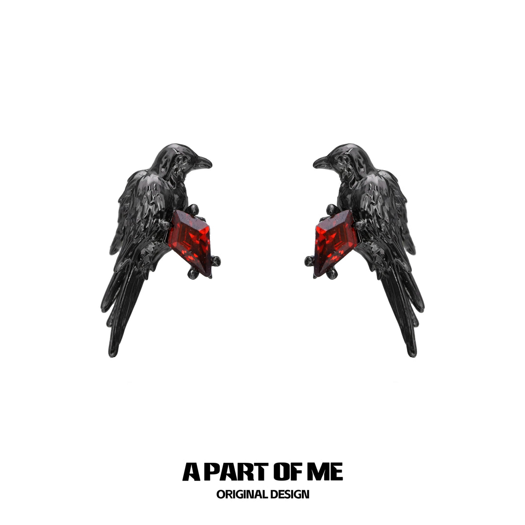 Dark Raven Edgy Earrings