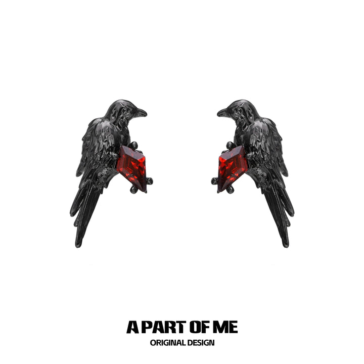 Dark Raven Edgy Earrings