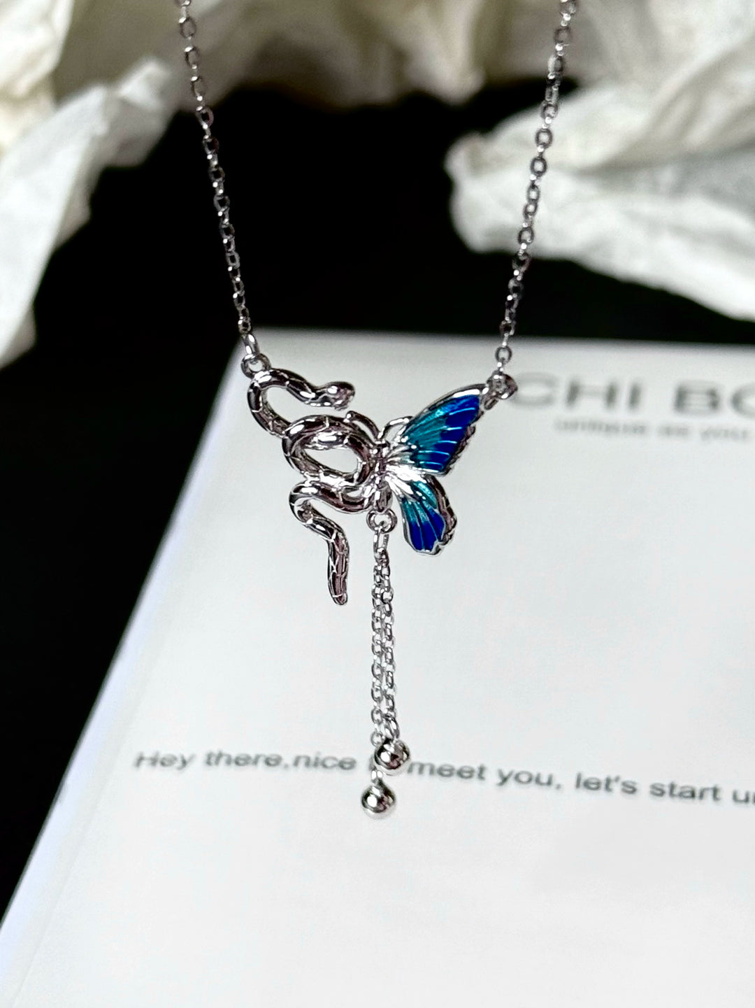 "Snake & Butterfly" Splicing Necklace