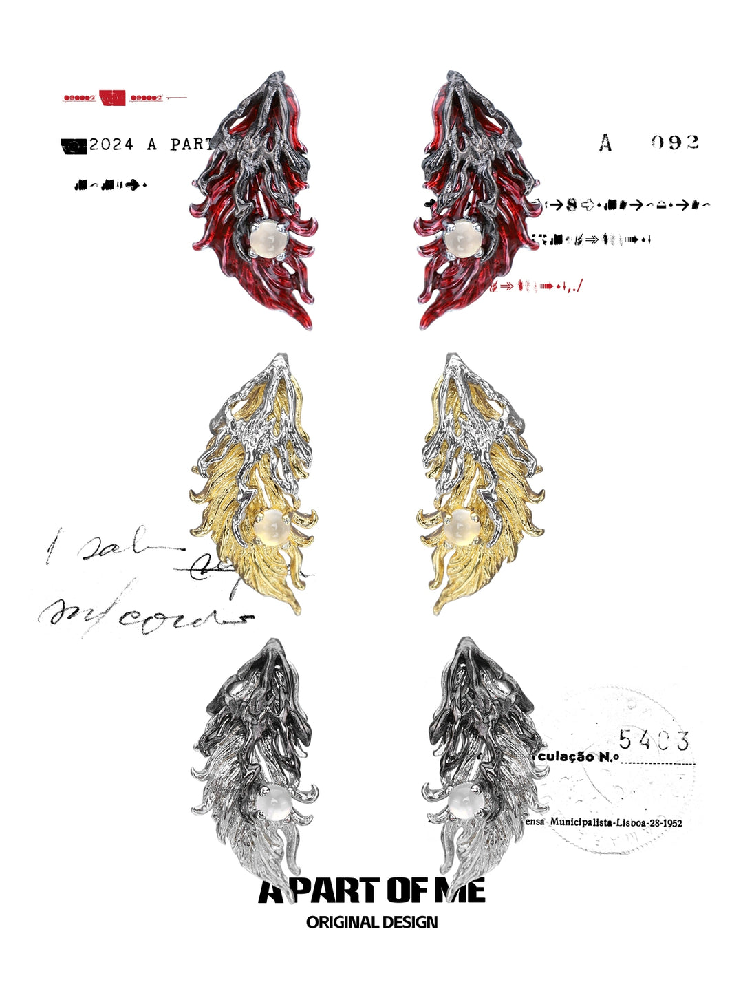 Elegant Palace Feather Earrings
