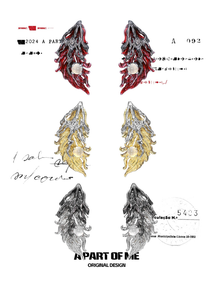 Elegant Palace Feather Earrings