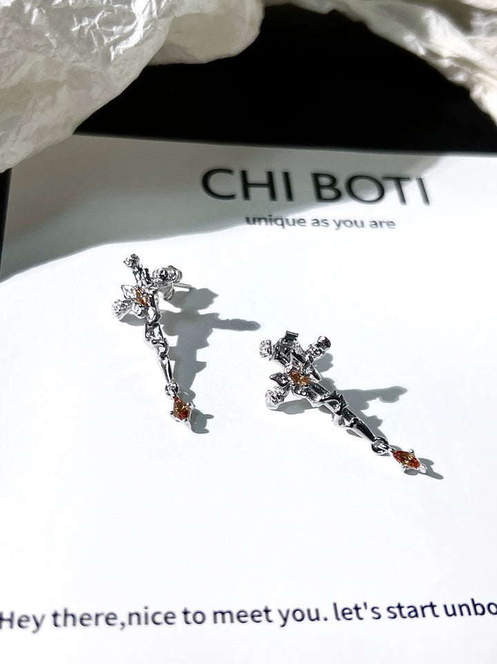 "Butterfly of Redemption" Cross Earrings