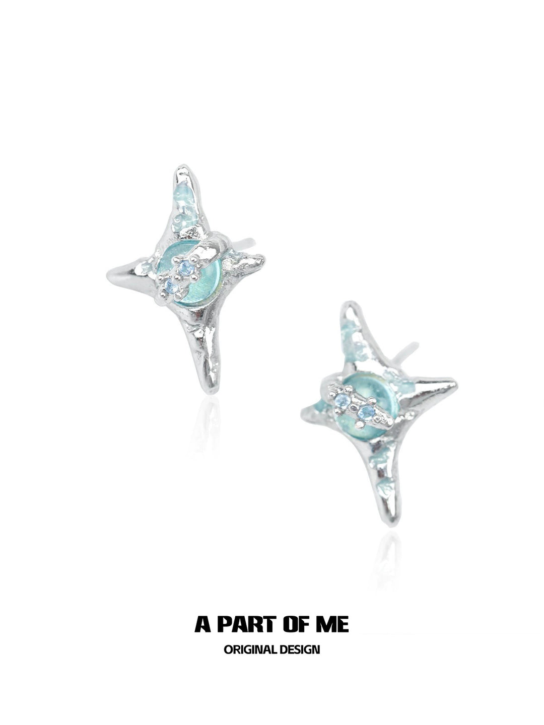 Blue Galaxy Zircon Earrings