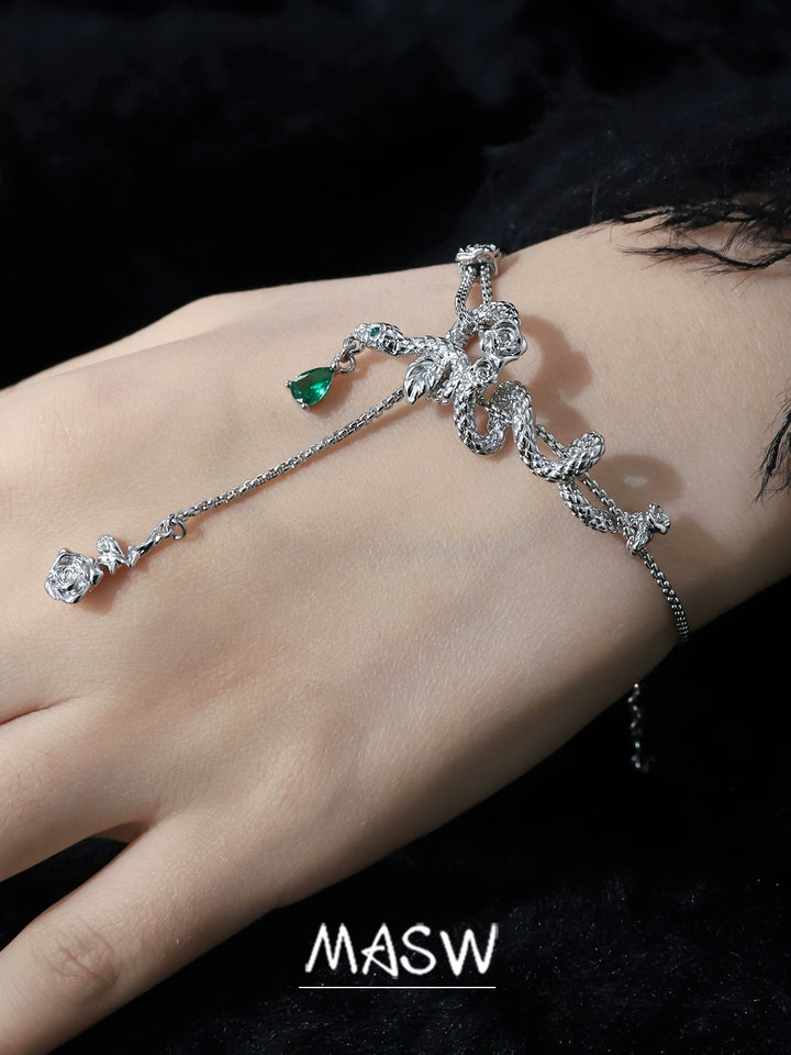 Rose & Snake Contrast Bracelet