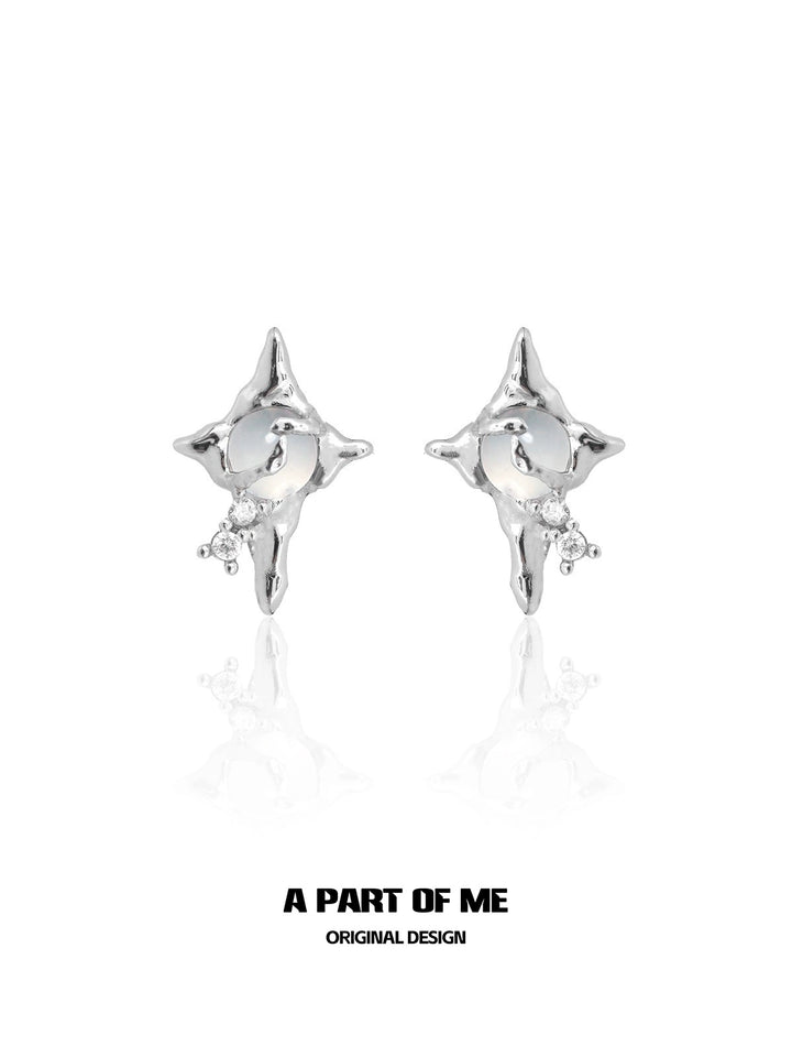 Agate Star Stud Earrings