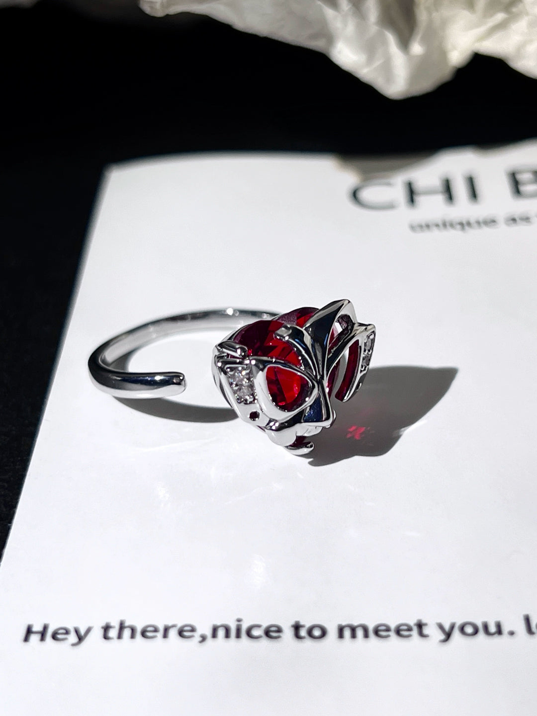 "Bloody Mask" Wrap Ring