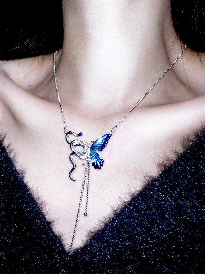 "Snake & Butterfly" Splicing Necklace