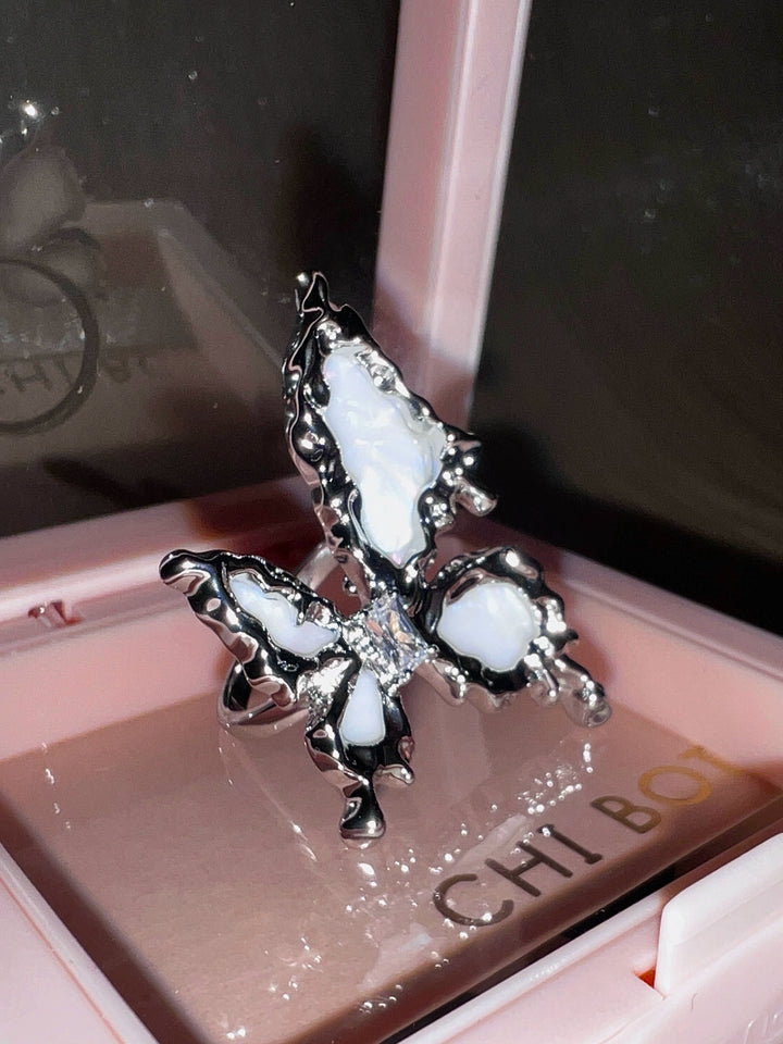 "Galaxy Butterfly" Zircon Ring