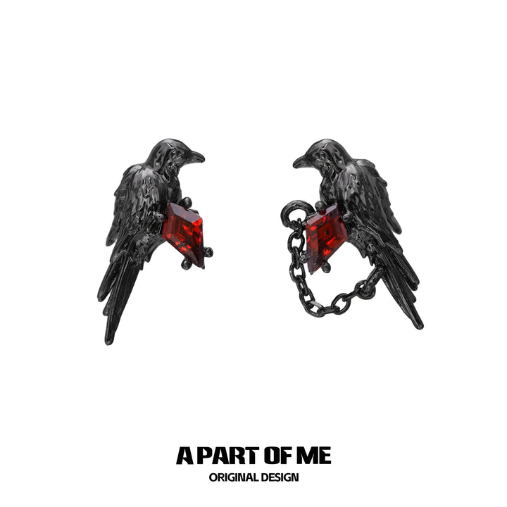 Dark Raven Edgy Earrings