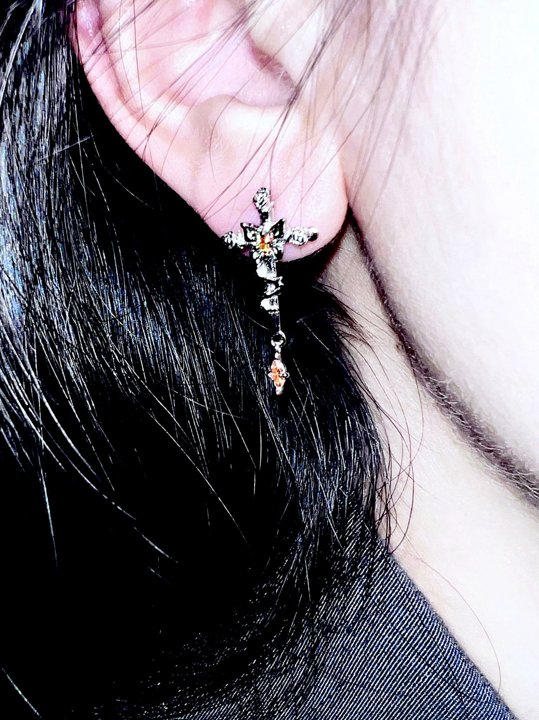 "Butterfly of Redemption" Cross Earrings