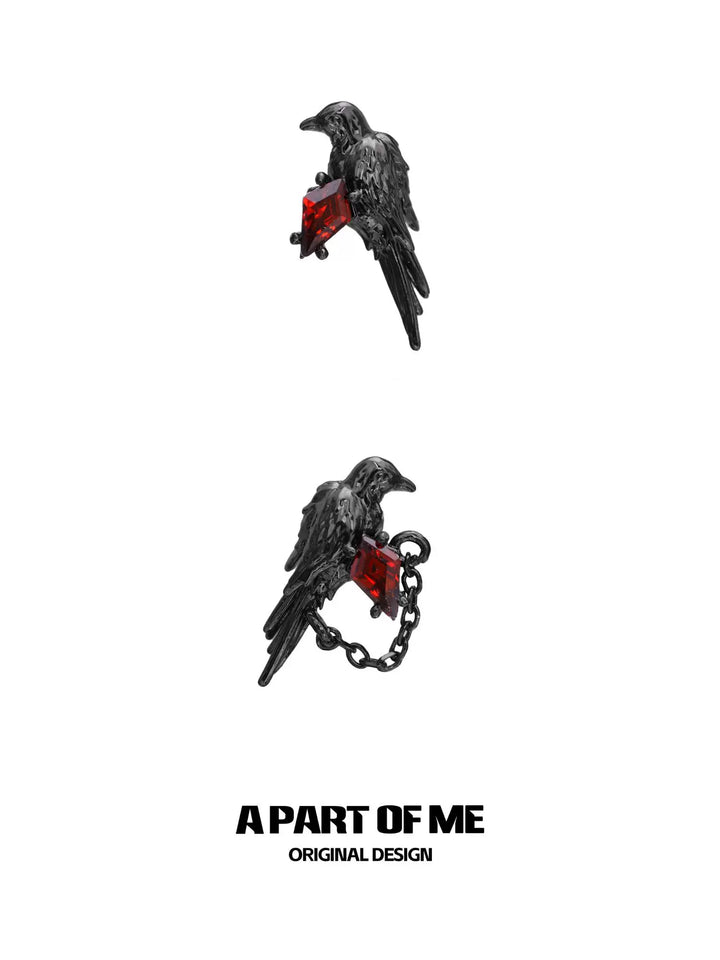 Dark Raven Edgy Earrings