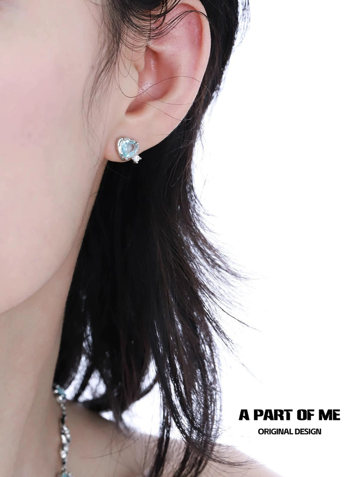 Dopamine Blue Love Earrings