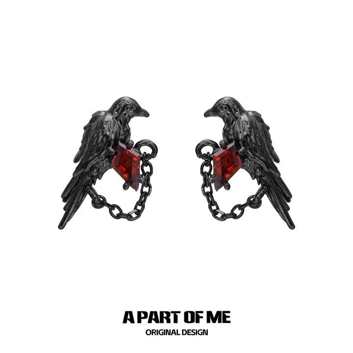 Dark Raven Edgy Earrings