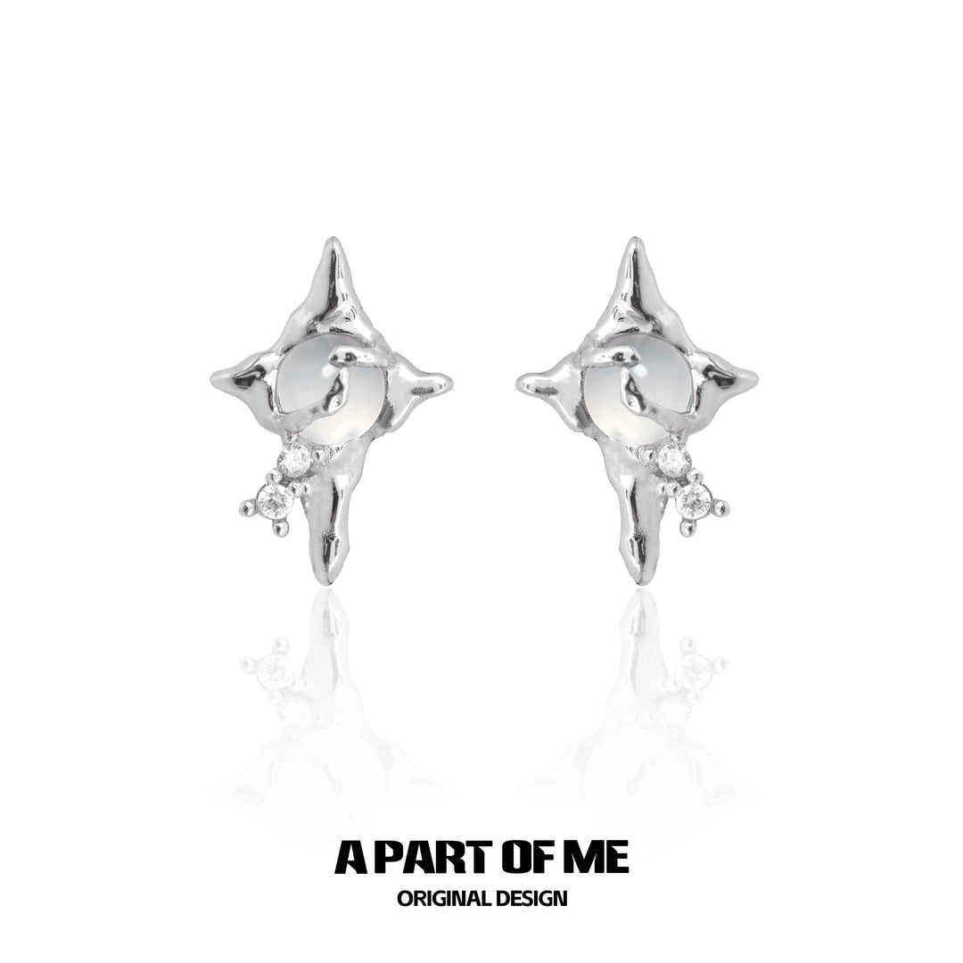 Agate Star Stud Earrings