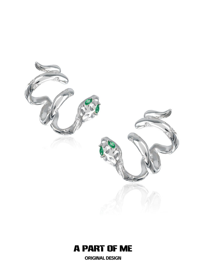 Slytherin Snake Wrap Earrings