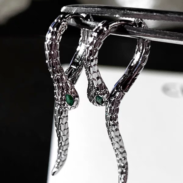 "Green-Eyed Snake" Earrings