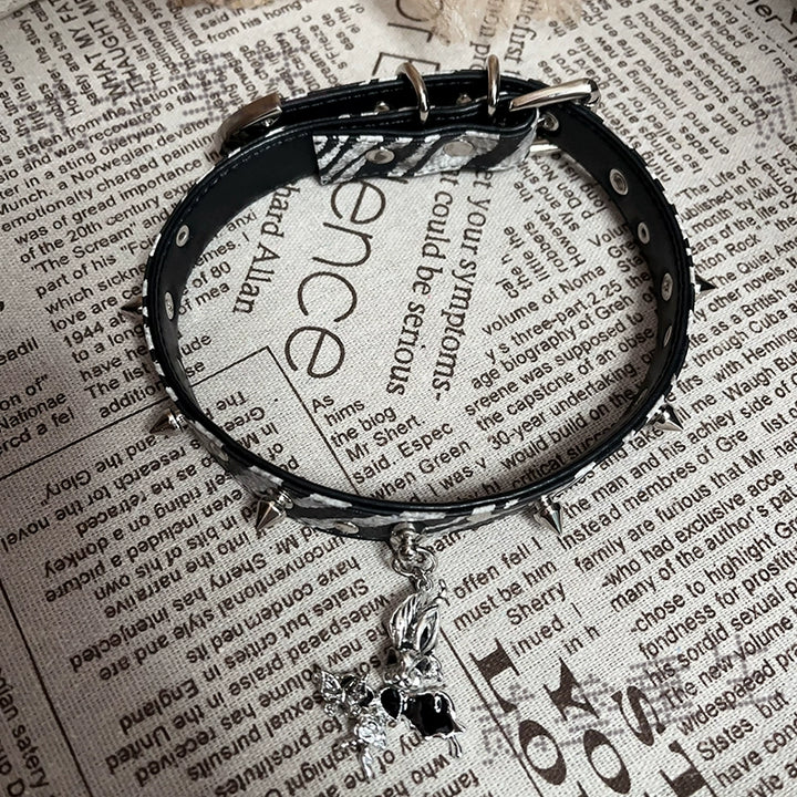 Choker-Two Three Tongsheng Original Butterfly Neck Chain Cold Sense Punk Dark Niche Hottie Premium Sense Choker Collarbone Chain